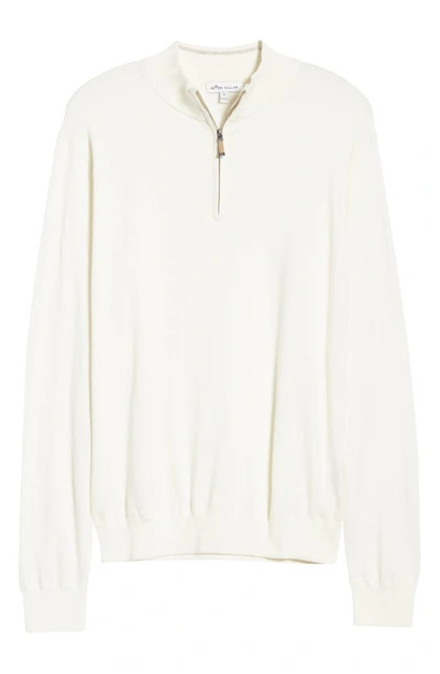 Shop Peter Millar Crest Quarter Zip Pullover In Summer Ivory