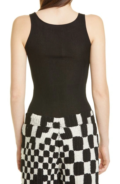Judy Turner Unisex Liza Rib Silk Tank In Nero