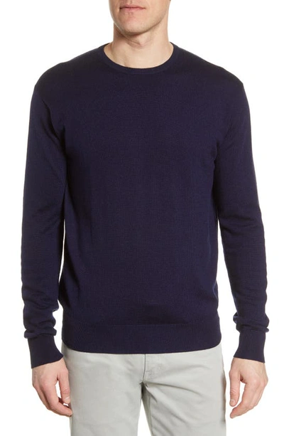 Shop Peter Millar Crown Crewneck Sweater In Navy