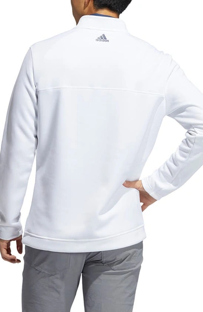 Shop Adidas Golf Half Zip Pullover In White