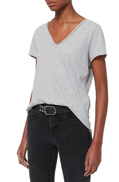 Shop Allsaints Emelyn Tonic Tee In Grey Marl