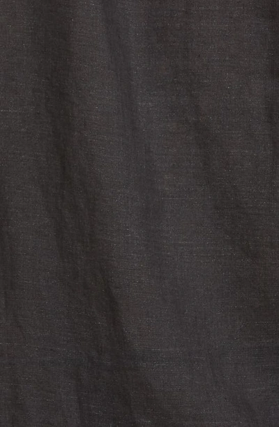 Shop Rodd & Gunn Seaford Linen Button-up Shirt In Black Sands
