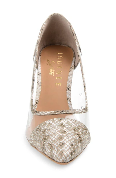Shop Journee Signature Gabbie Snake Embossed Pointed Toe Pump In Snake Leather