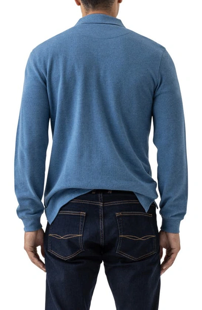 Rodd & Gunn Men's Long-sleeve Pique Polo Shirt In Regatta