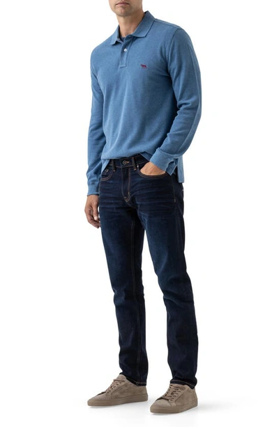 Rodd & Gunn Men's Long-sleeve Pique Polo Shirt In Regatta