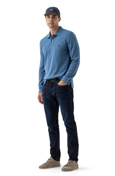 Rodd & Gunn Men's Long-sleeve Pique Polo Shirt In Regatta