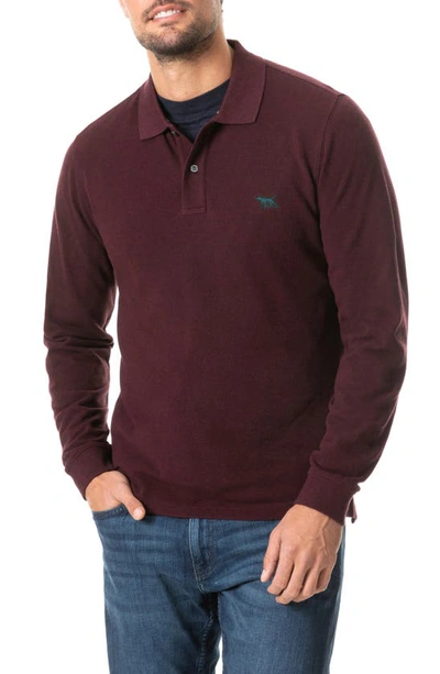 Shop Rodd & Gunn Gunn Piqué Polo In Syrah