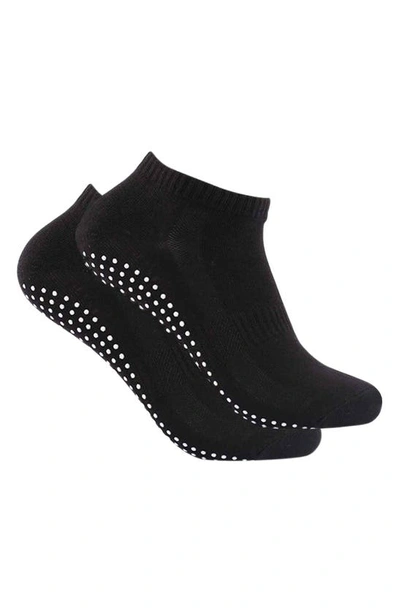 Stems 2-pack Gripper Ankle Socks In Black