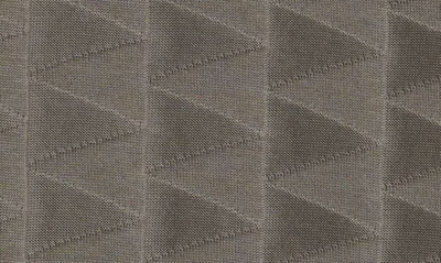 Shop Emporio Armani Geo Pattern Cotton Polo In Solid Medium Grey