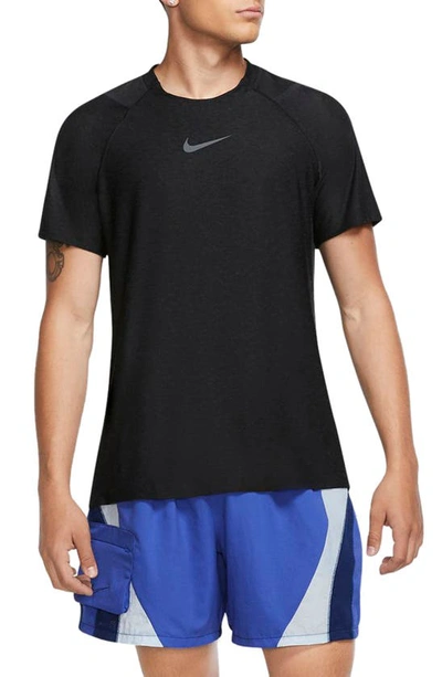 Shop Nike Pro Dri-fit Top In Black/ Heather/ Iron Grey