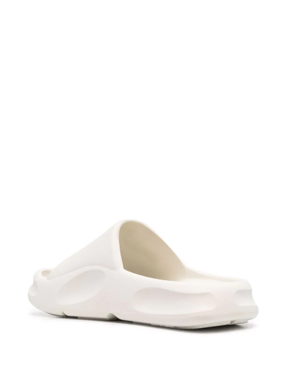 Shop Heron Preston Square-toe Moulded Slides In White