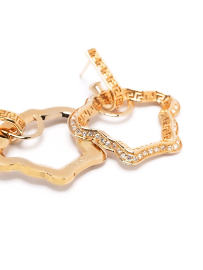 Shop Versace Medusa Drop Earrings In Gold