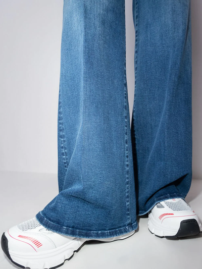 Shop Mother The Hustler Flared Jeans In Blau