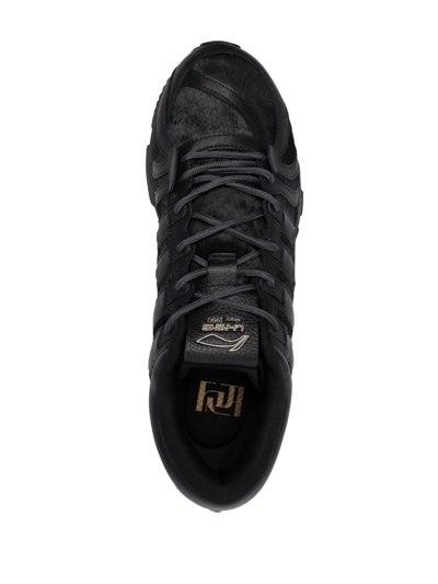 Shop Li-ning Turbolence Panelled Sneakers In Schwarz