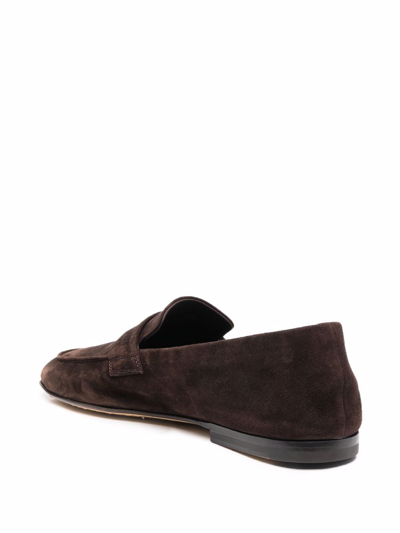 Shop Officine Creative Airto Leather Loafers In Braun