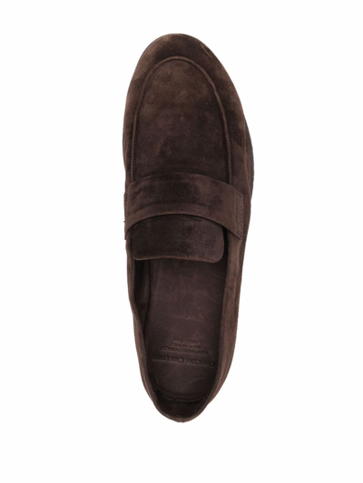 Shop Officine Creative Airto Leather Loafers In Braun