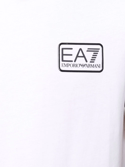 Ea7 Logo-print Cotton T-shirt In Weiss | ModeSens