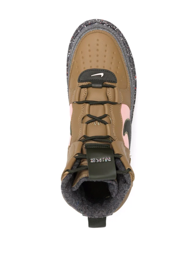 Shop Nike Air Force 1 Nn "brown Kelp" High-top Boots