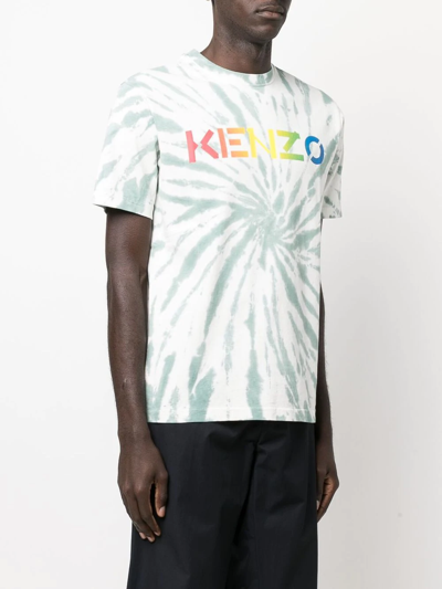 Shop Kenzo Logo-print Short-sleeve T-shirt In Weiss