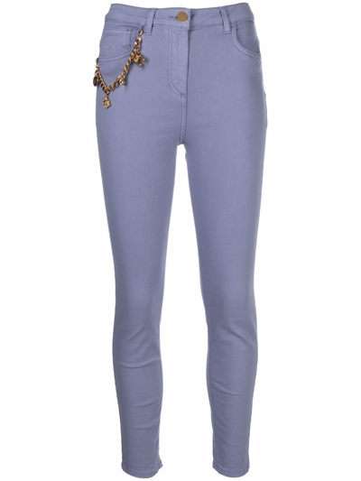 Elisabetta Franchi Charm-detail Denim Jeans In Blau