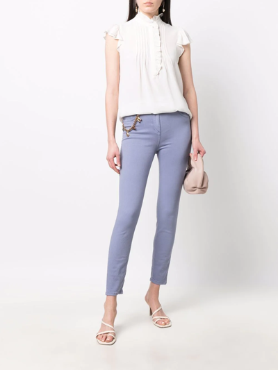 Elisabetta Franchi Charm-detail Denim Jeans In Blau
