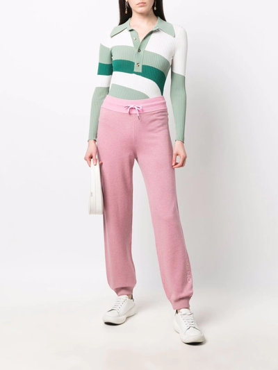 Shop Kenzo Logo-print Track Pants In Rosa