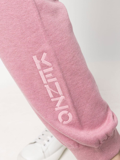 Shop Kenzo Logo-print Track Pants In Rosa