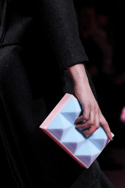 Shop Mary Katrantzou Foam Box Clutch In Llue