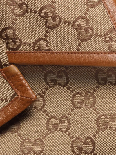 Gucci Gg Canvas Jacket With Web Belt In Nude