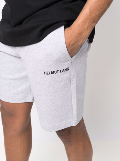 Shop Helmut Lang Core Bermuda Fleece Shorts In Grau