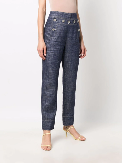 Shop Genny High-waisted Straight-leg Jeans In Blau