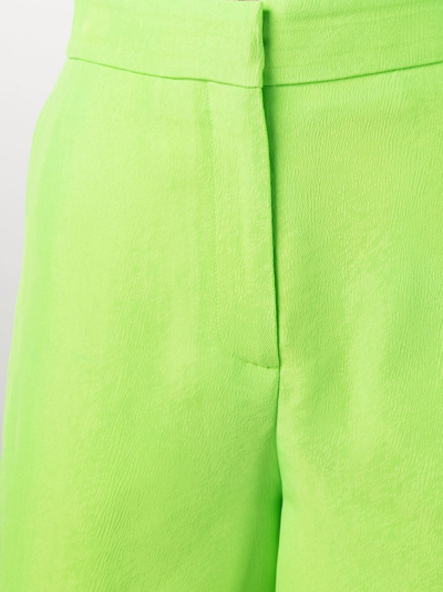 Msgm High-waist A-line Shorts In Grün