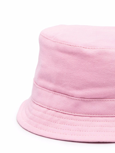 Shop Moschino Minion-teddy Logo-print Bucket Hat In Pink