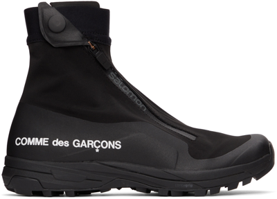 Comme Des Garçons Comme Des Garcon X Salomon Logo-print Sneakers In Black In 1 Black