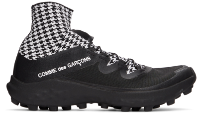 Shop Comme Des Garçons Black & White Salomon Edition Cross Sneakers In 1 Black