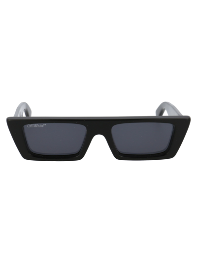Off-white Marfa Rectangular-frame Sunglasses In 1007 Black Dark Grey