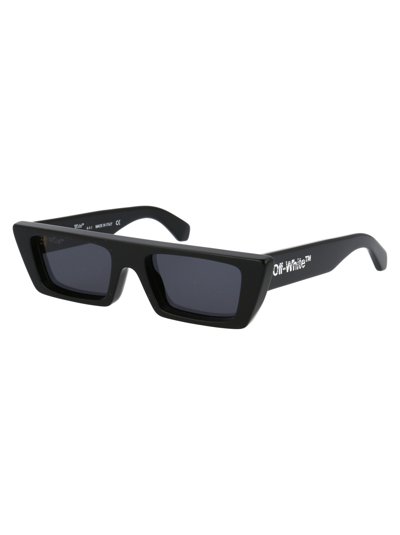 Off-white Marfa Rectangular-frame Sunglasses In 1007 Black Dark Grey