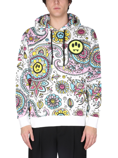 Shop Barrow Sweatshirt With All Over Print In White
