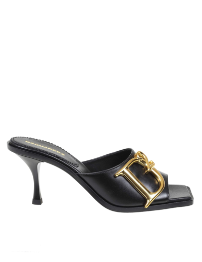 Shop Dsquared2 D2 Statement Sandal In Leather In Black