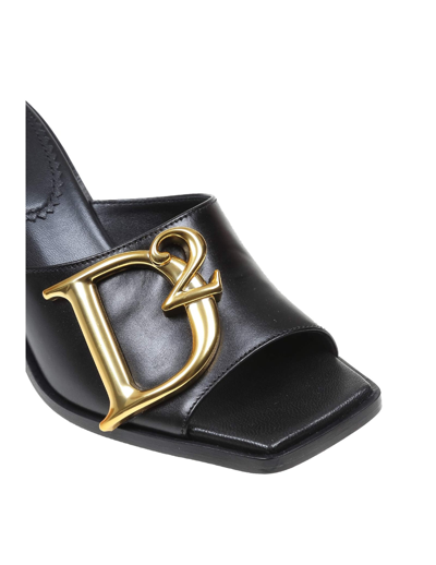 Shop Dsquared2 D2 Statement Sandal In Leather In Black