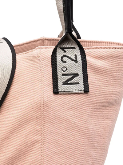 Shop N°21 Pink Cotton Shopper In Nude