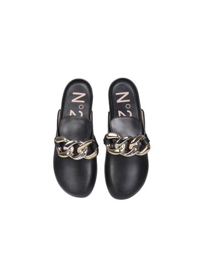 Shop N°21 N.21 Mules With Oversized Chain In Black