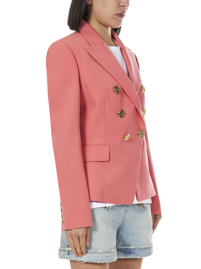 Shop Balmain Blazer In Pink