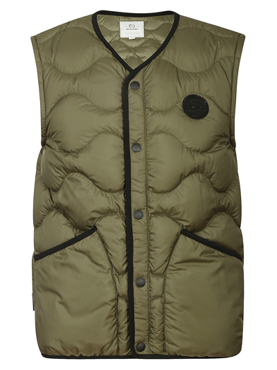 Shop Woolrich Sierra Onion Vest In Outdoor Green