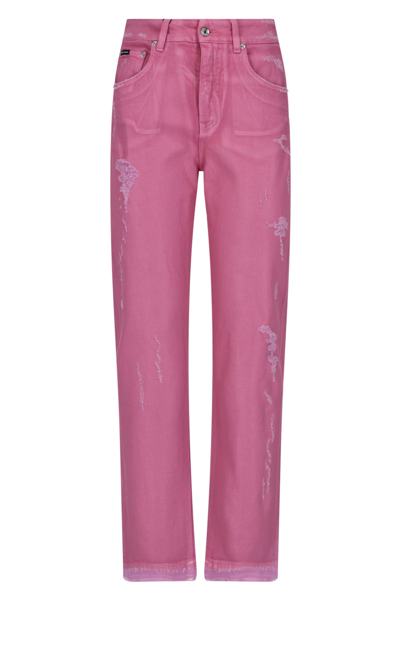 Shop Dolce & Gabbana Jeans In Pink