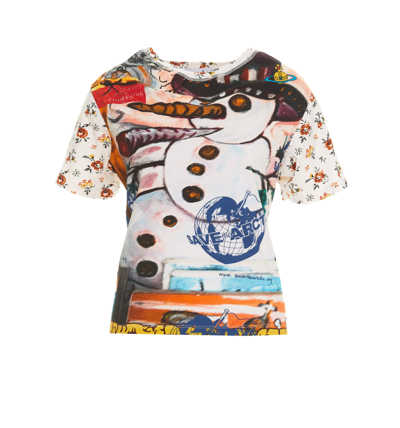 Shop Vivienne Westwood Snowman Historic T-shirt In Multicolor
