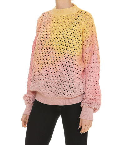 Attico Gradient-effect Oversized Jumper In Multicolor