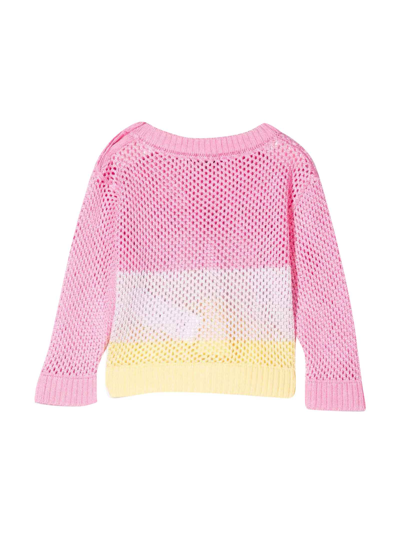 Shop Emilio Pucci Baby Girl Pink Shirt With Multicolor Print