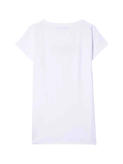 Shop Balmain White Teen T-shirt In Bianco/nero