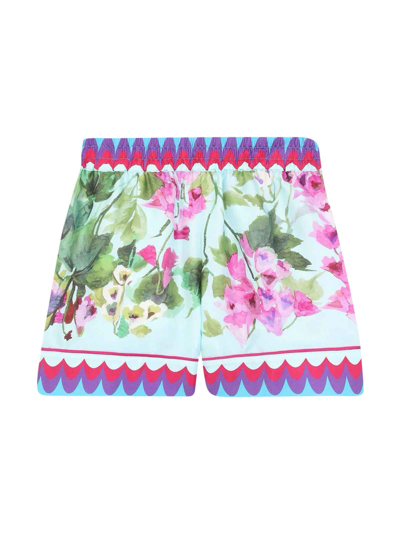 Shop Dolce & Gabbana Multicolor Floreal Print Bermuda Shorts Dolce&gabbana Kids